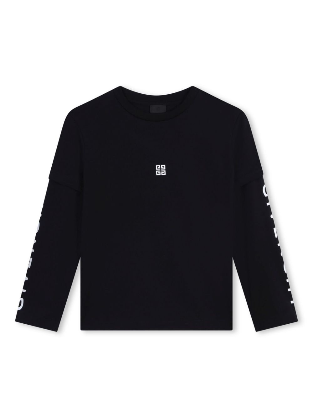 Givenchy Kids' Logo-print Long-sleeve T-shirt In Black