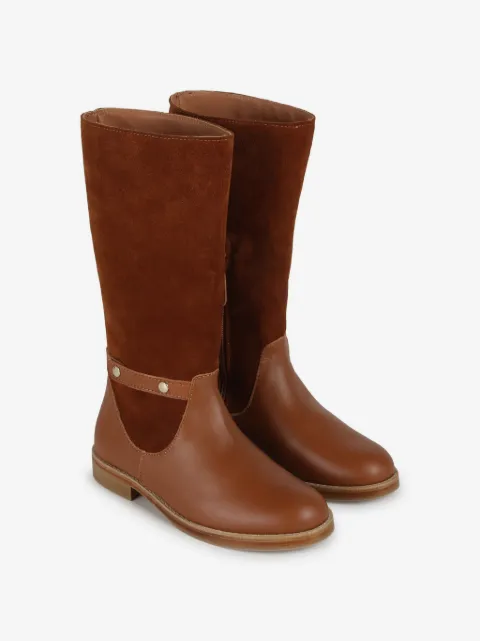 Chloé Kids suede knee-length boots