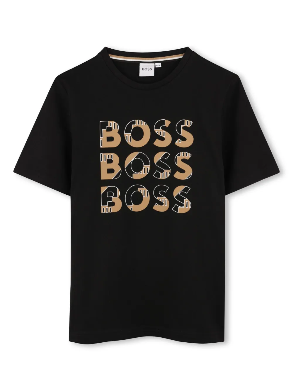 BOSS Kidswear T-shirt met logoprint Zwart