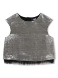 Karl Lagerfeld Kids metallic-effect top - Silver