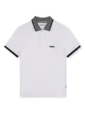 BOSS Kidswear houndstooth-collar polo shirt - White