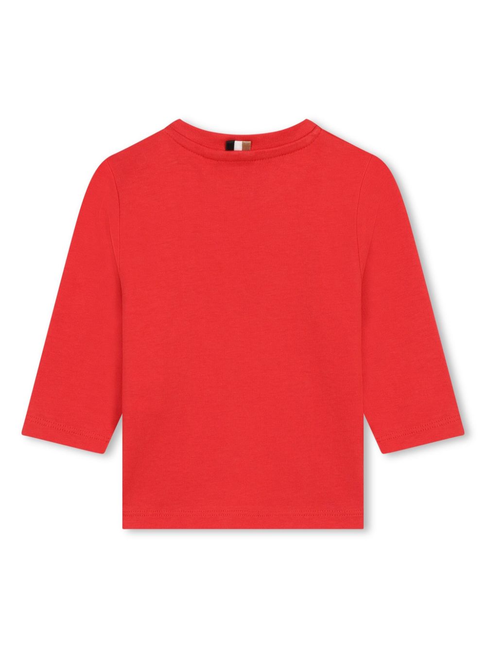 BOSS Kidswear Katoenen T-shirt met logoprint - Rood