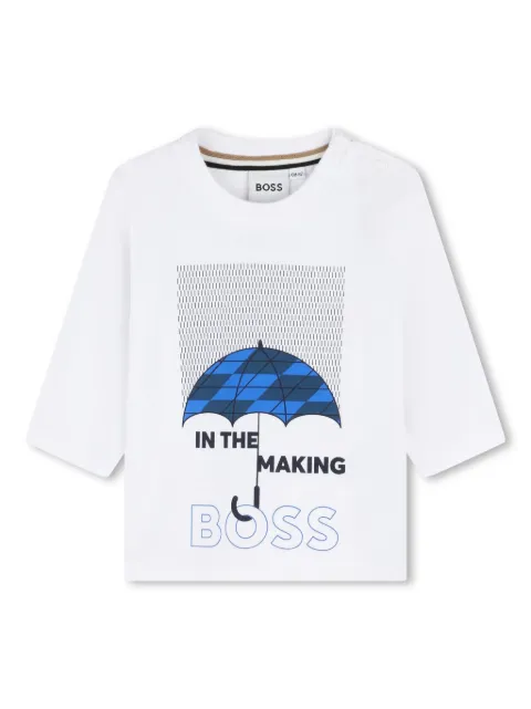 BOSS Kidswear logo-print cotton T-shirt