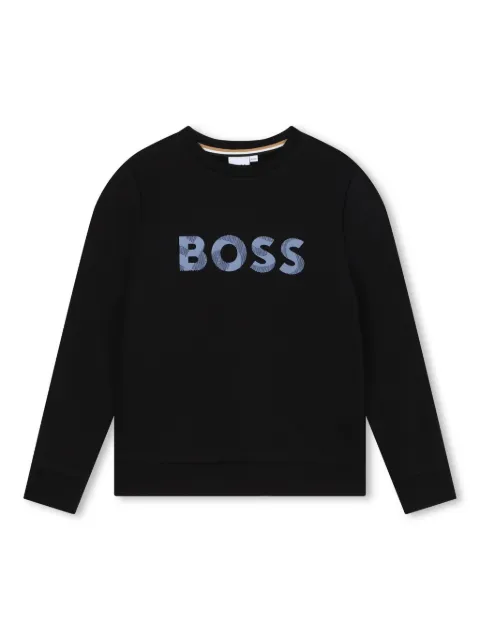 BOSS Kidswear logo-print crew-neck sweatshirt 