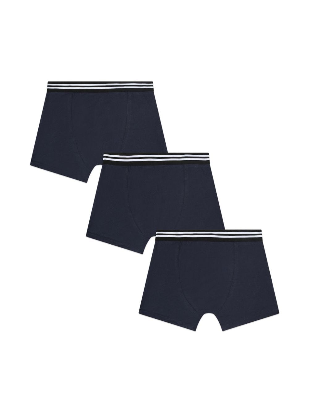 BOSS Kidswear Drie boxershorts met logo tailleband - Blauw