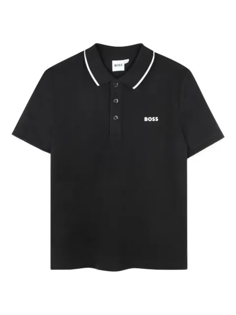 BOSS Kidswear tipped-collar polo shirt