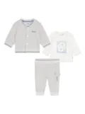 BOSS Kidswear zigzag-print trousers (set of three) - Grey