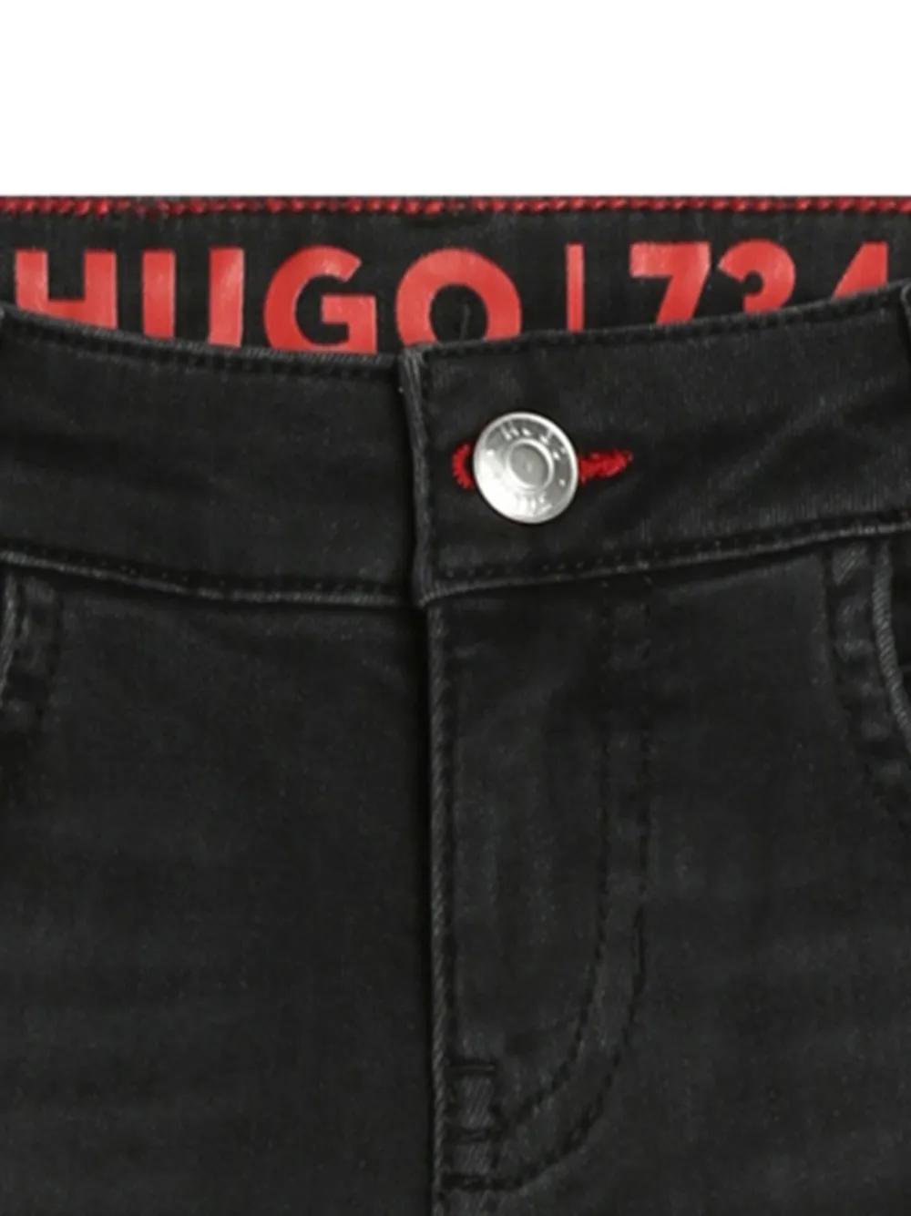 HUGO KIDS Katoenen skinny jeans Zwart