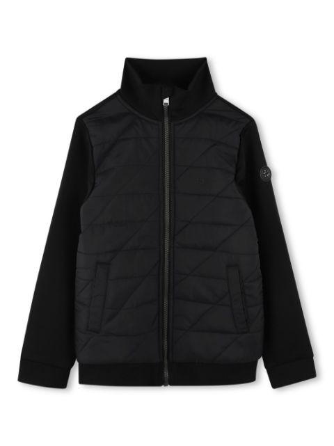 BOSS Kidswear monogram zip-up jacket