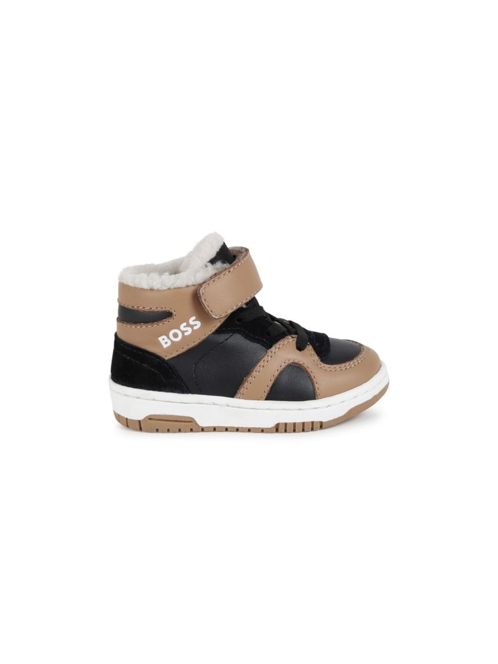 BOSS Kidswear Sneakers met colourblocking - Bruin