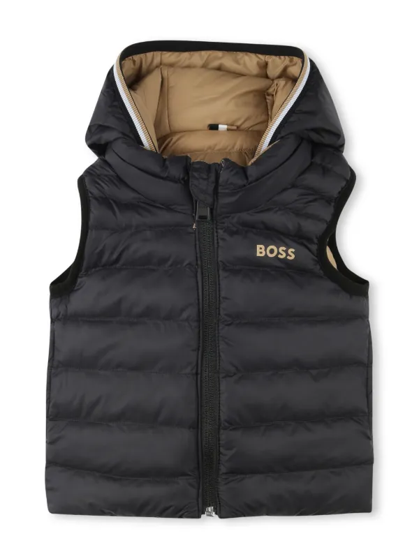 BOSS Kidswear Reversible Vest Black FARFETCH IN