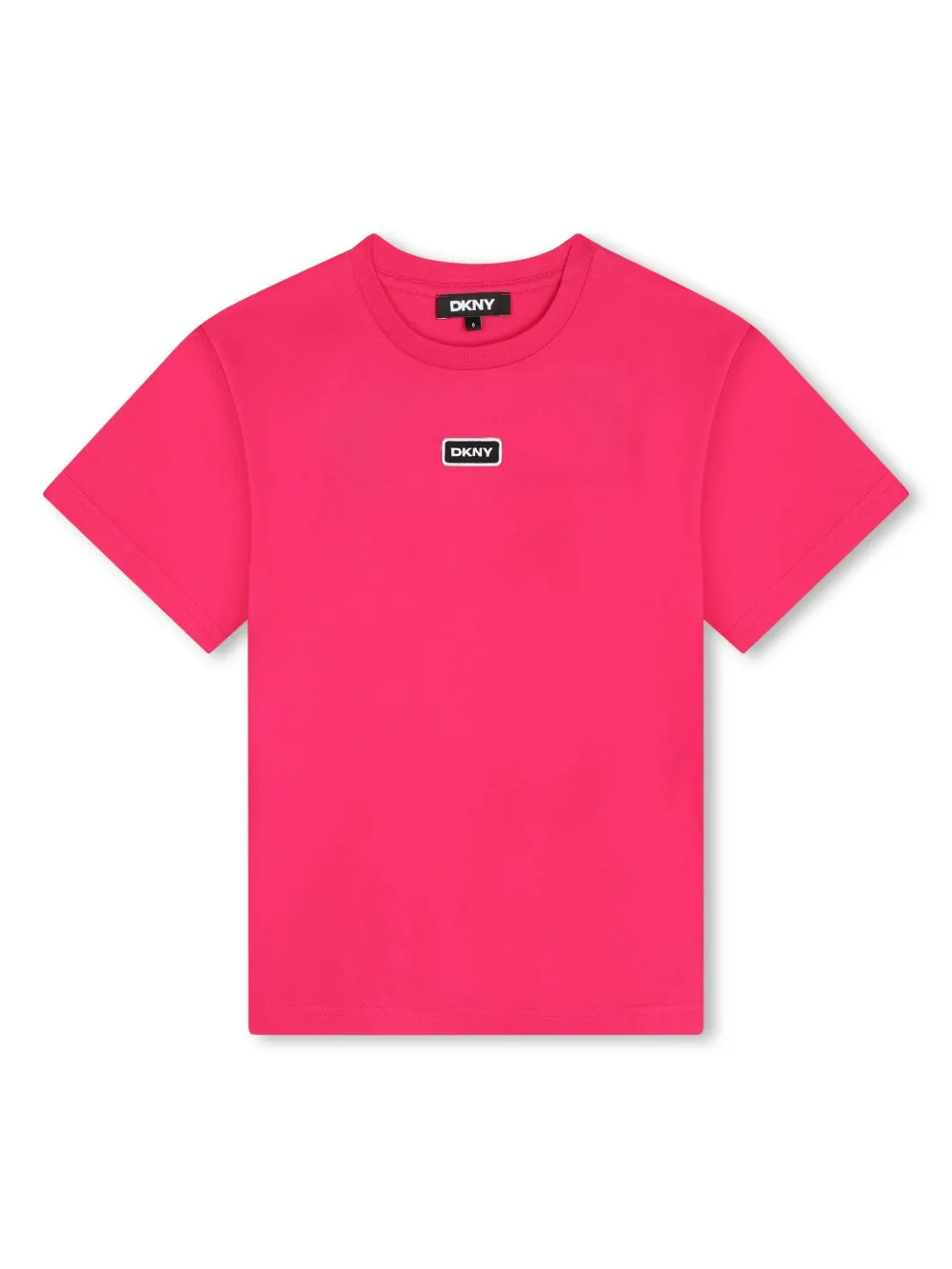 Dkny Kids' Logo-embroidered Cotton T-shirt In Pink