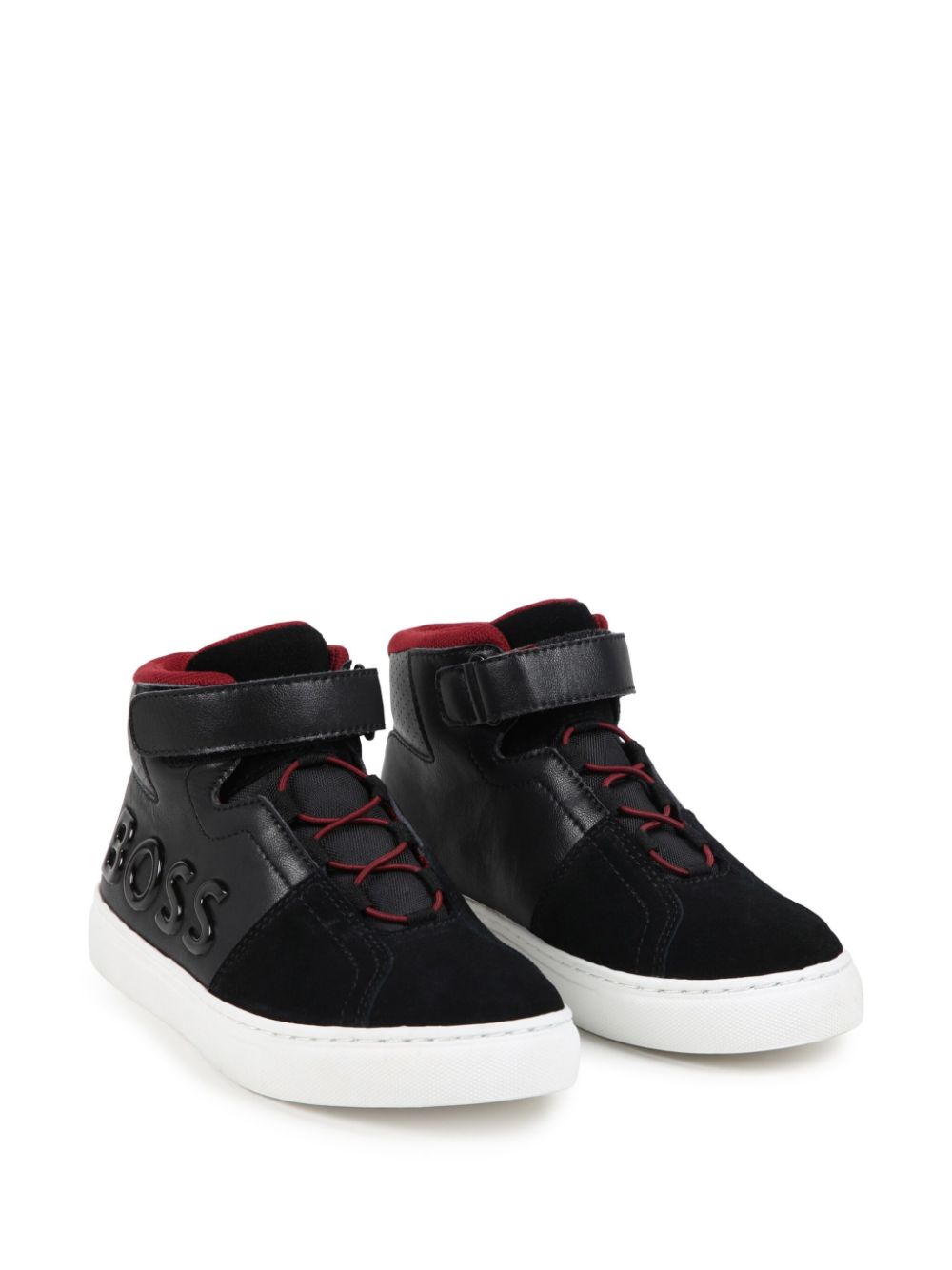 BOSS Kidswear High-top sneakers Zwart