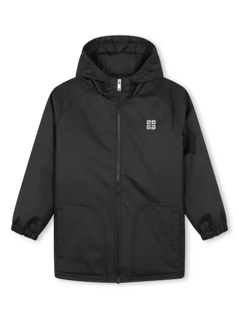 Givenchy Kids logo-embroidered hooded coat
