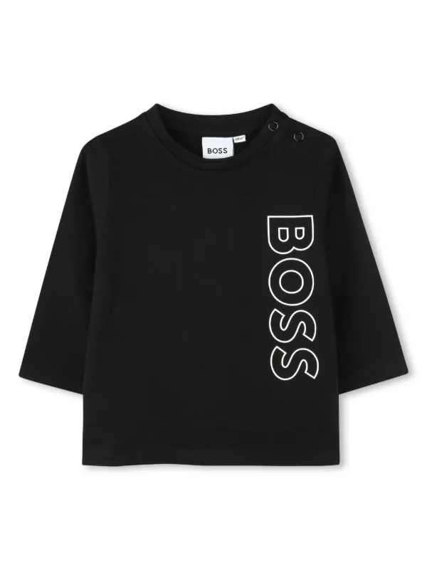 BOSS コットン ロゴ Tシャツ BOSS - レギュラーフィットTシャツ コットンスラブ ロゴ