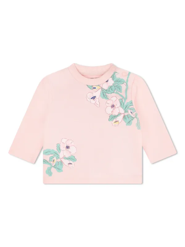 Kenzo Kids Tuta Sportiva a Fiori Rosa FARFETCH IT