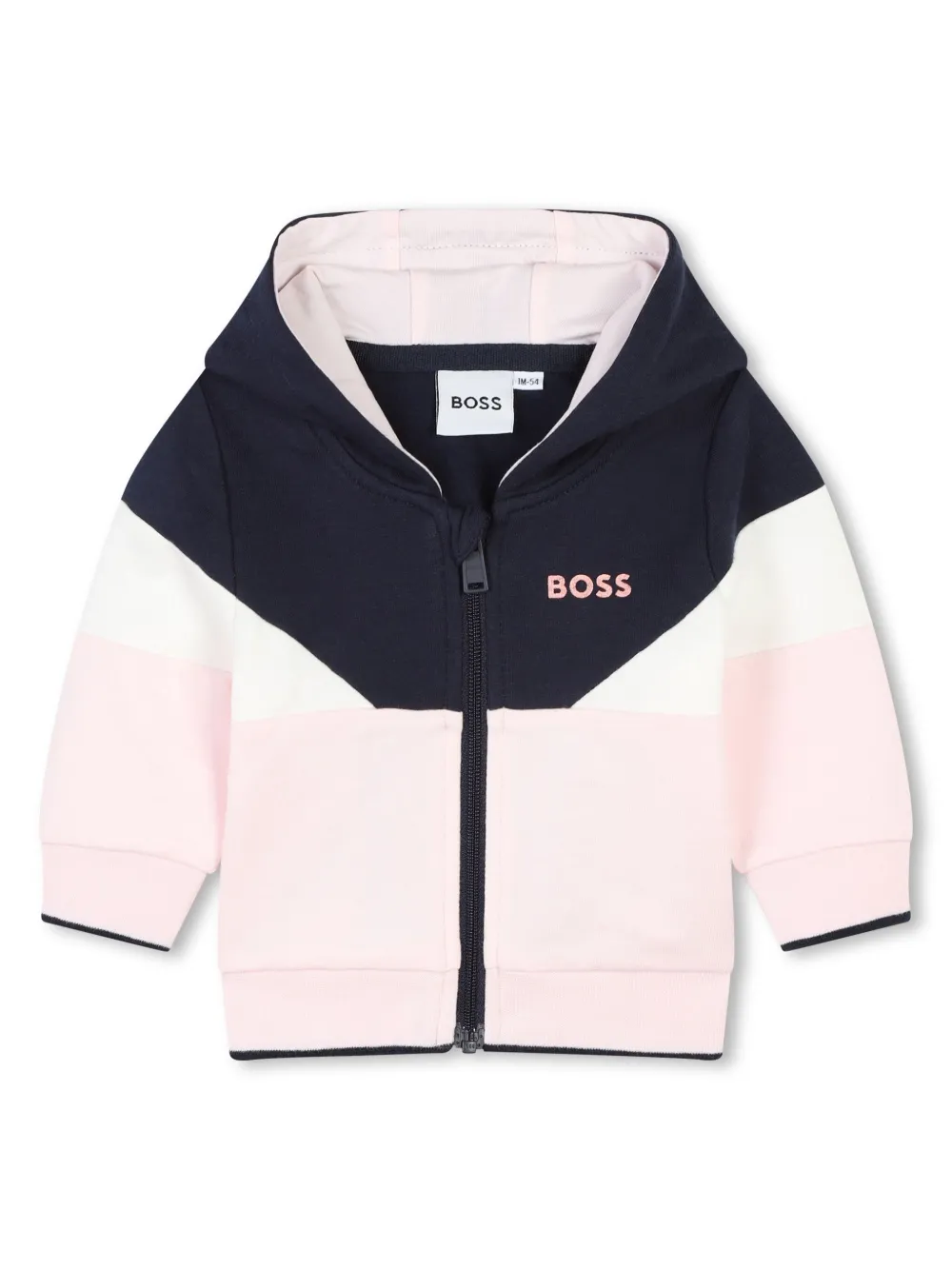 BOSS Kidswear Hoodie T-shirt en broek met logoprint Roze