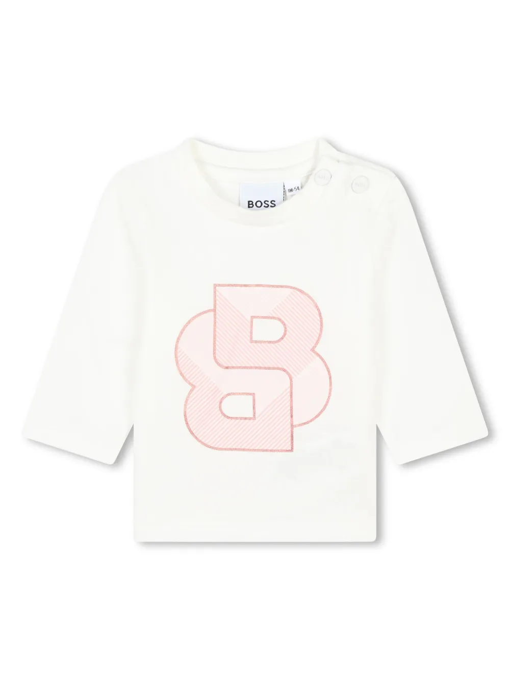BOSS Kidswear Hoodie T-shirt en broek met logoprint Roze
