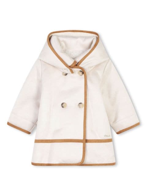 Chloé Kids Mantel mit Faux-Shearling-Futter