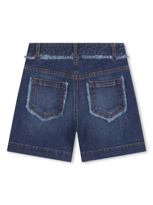 【CHLOE】デニム ショーツ Chloé Kids ロゴ デニムショーツ | ブルー | FARFETCH JP
