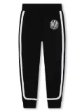 Dkny Kids Milano logo-patch stripe-detail track pants - Black