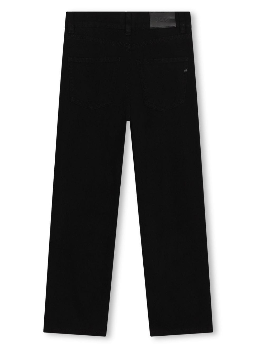 BOSS Kidswear Mid waist straight jeans - Zwart
