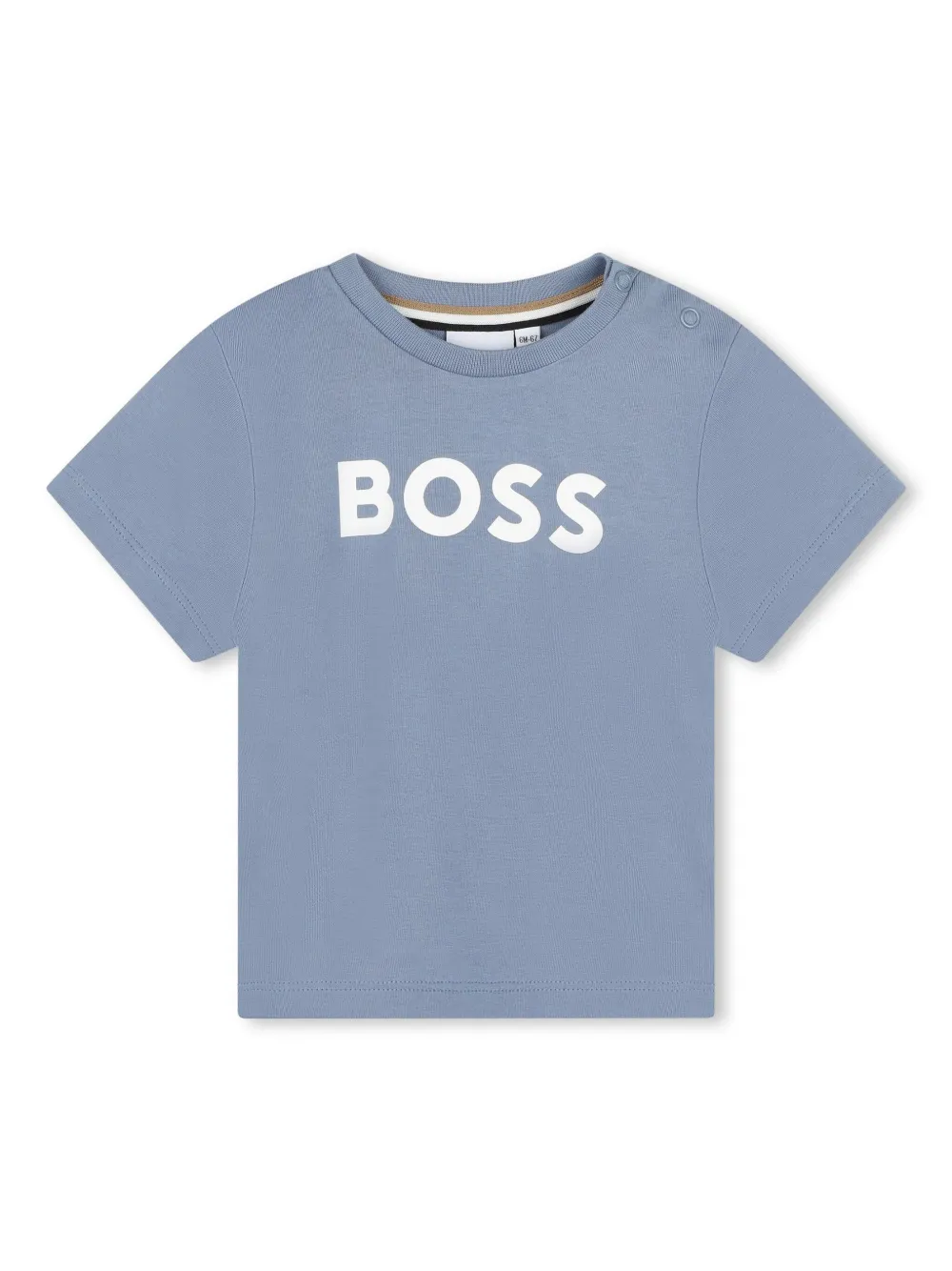 BOSS Kidswear printed cotton T-shirt - Blu