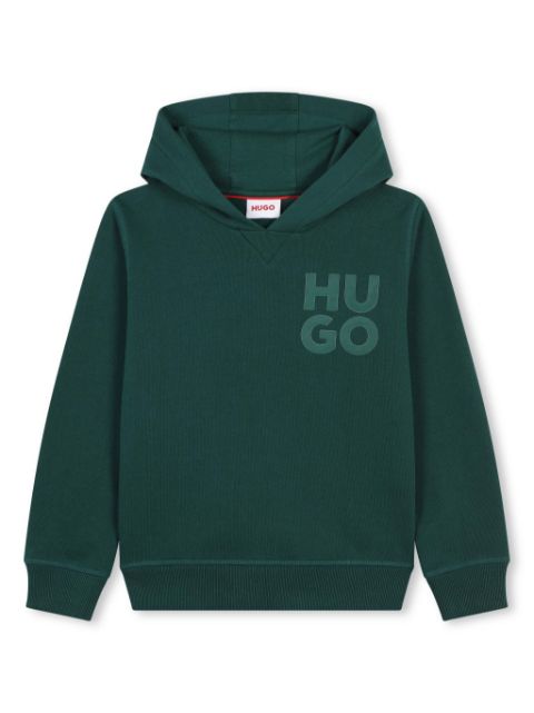 HUGO KIDS logo-print hoodie