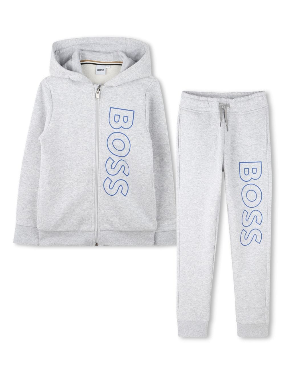 BOSS Kidswear printed zipped tracksuit set - Grigio