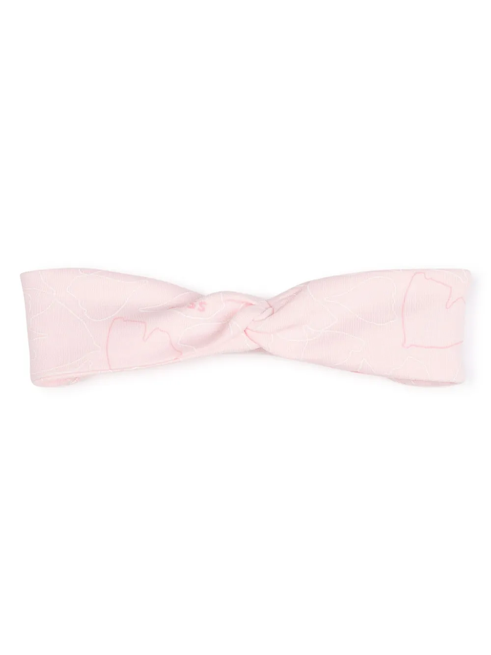 BOSS Kidswear Pyjama en haarband met logoprint Roze