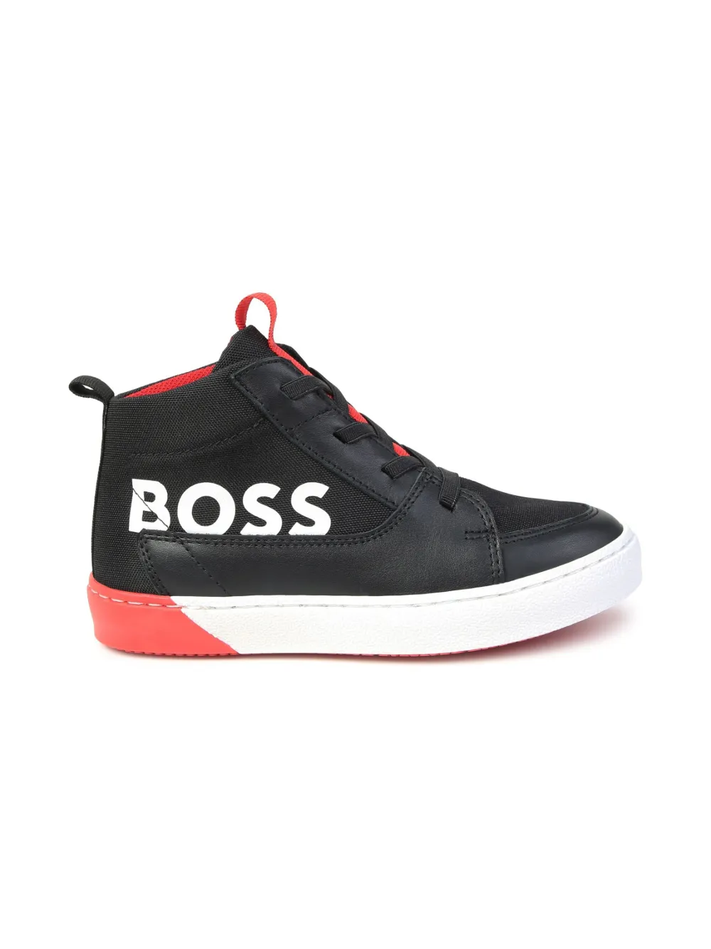 BOSS Kidswear Sneakers met logoprint Zwart