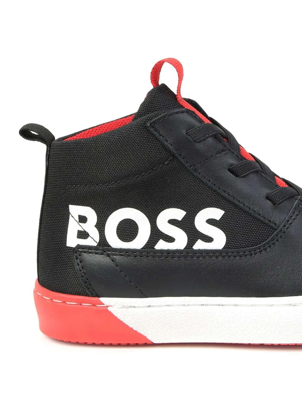 BOSS Kidswear Sneakers met logoprint Zwart