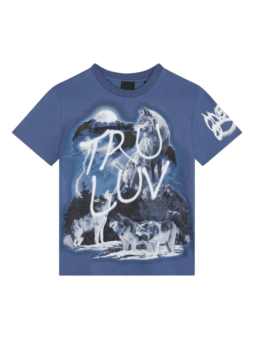 Givenchy Kids T-shirt met verfspray effect Blauw