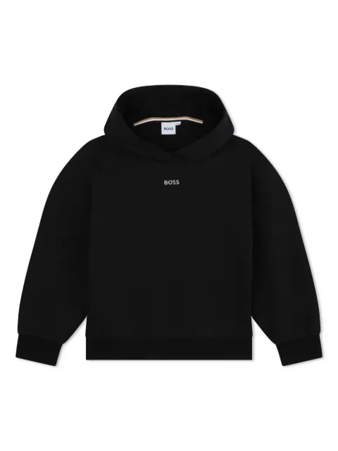 BOSS Kidswear logo-embroidered hoodie