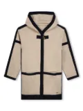 Chloé Kids hooded knitted coat - Neutrals