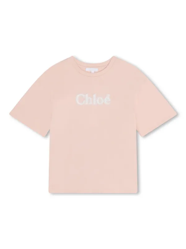 Chloé Kids ロゴ Tシャツ | ピンク | FARFETCH JP