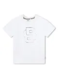 BOSS Kidswear metallic logo-print shirt - White