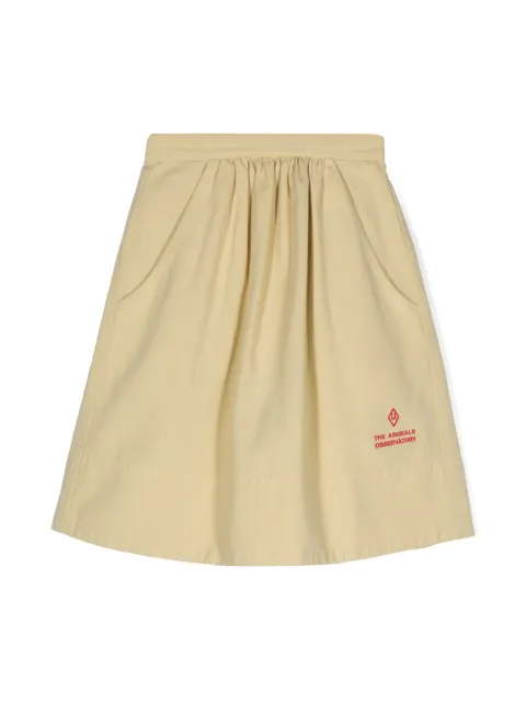 The Animals Observatory Sow logo-embroidered midi skirt