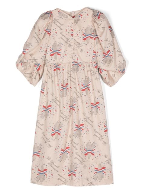 The Animals Observatory Peacock Eiffel-print dress