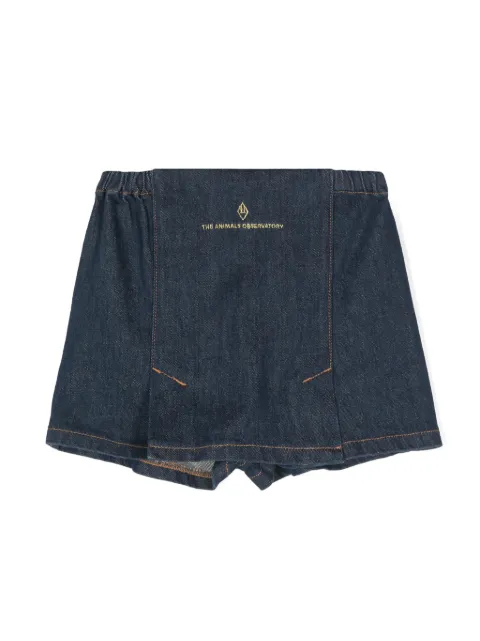 The Animals Observatory Shrimp logo-embroidered skorts