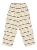 The Animals Observatory Elephant canvas trousers - White