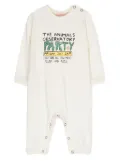 The Animals Observatory Owl text-print pajamas - White