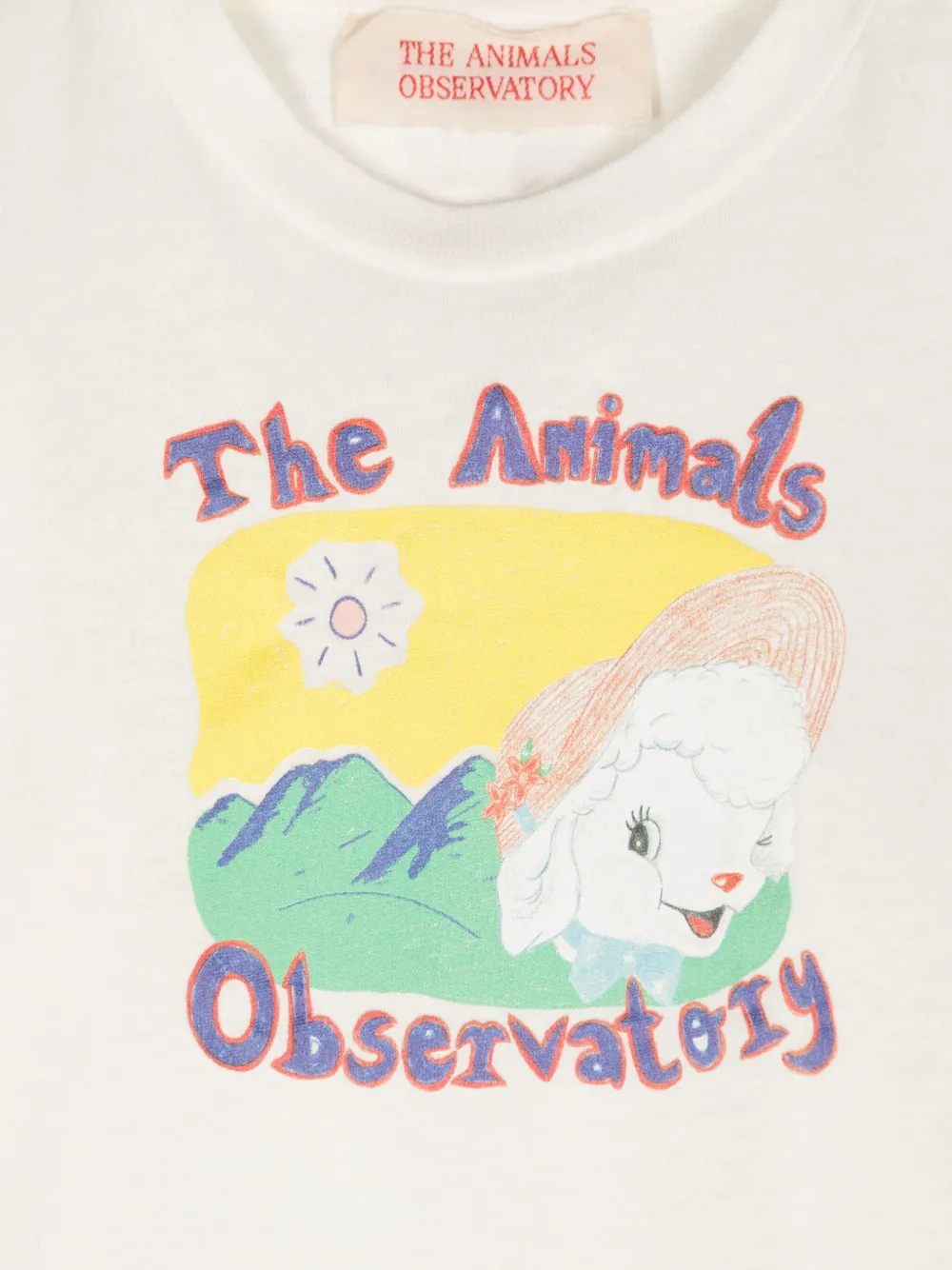 The Animals Observatory Illustration Logo-print T-shirt In White