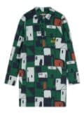 The Animals Observatory Dragon house-print dress - Green