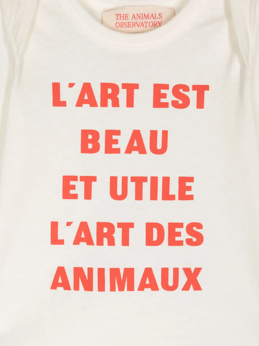 The Animals Observatory Wasp romper met tekst Wit