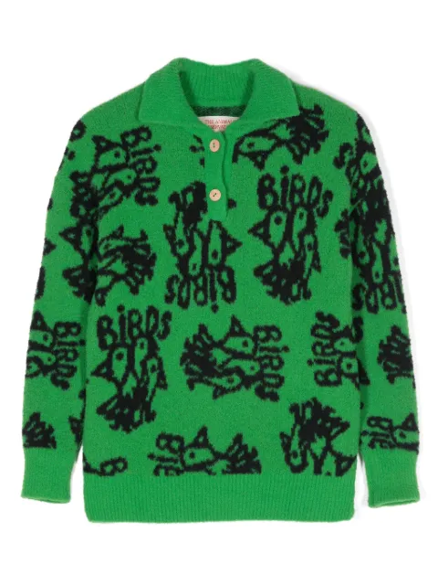 The Animals Observatory Gebürsteter Raven Polo-Pullover