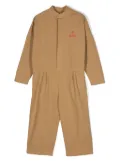 The Animals Observatory Grasshopper logo-embroidered jumpsuit - Brown