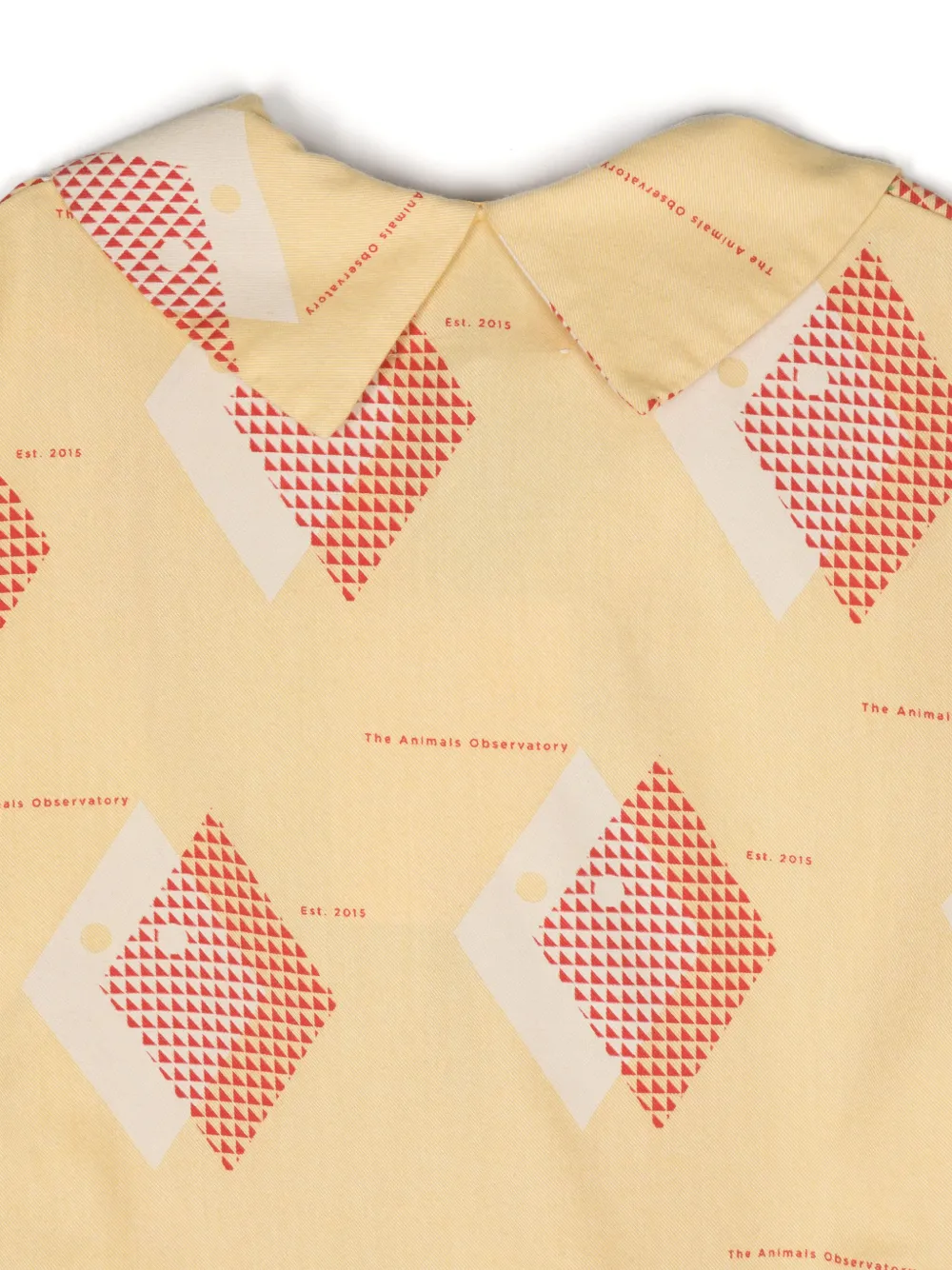 The Animals Observatory Albatross jurk met geometrische print Geel