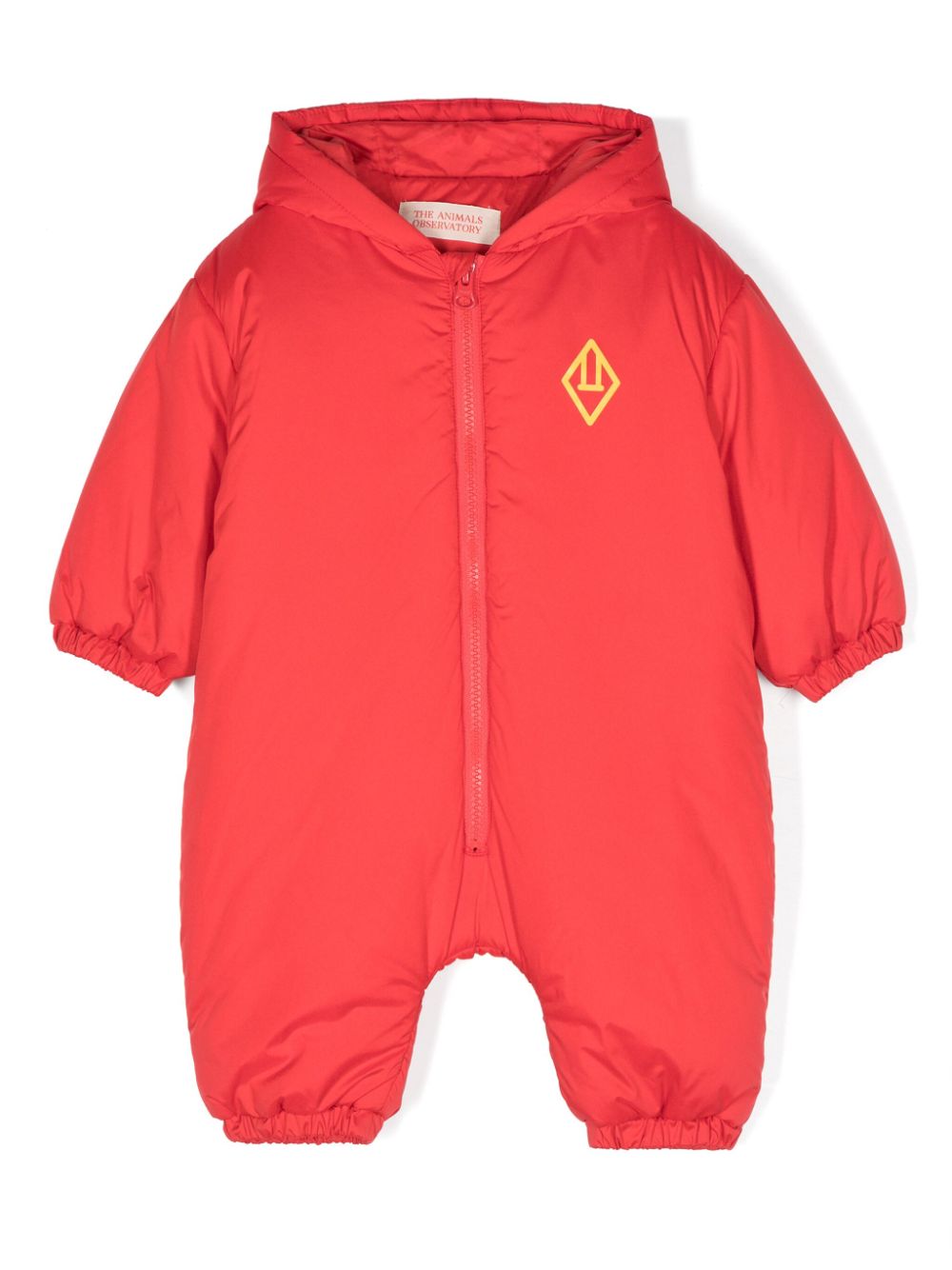 The Animals Observatory logo-print hooded snowsuit - Red