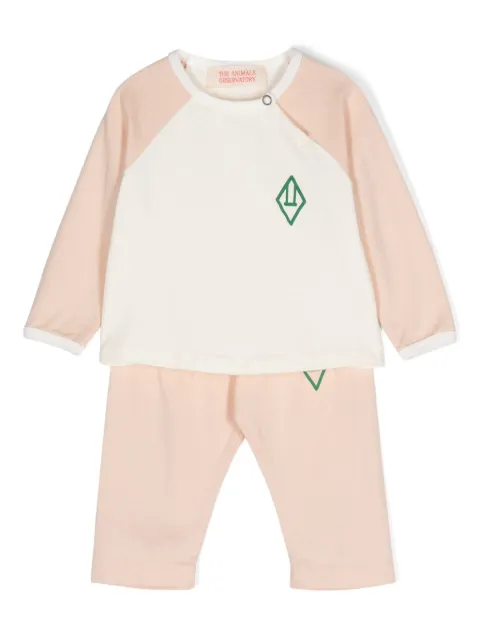 The Animals Observatory logo-print jersey trouser set (set of two)